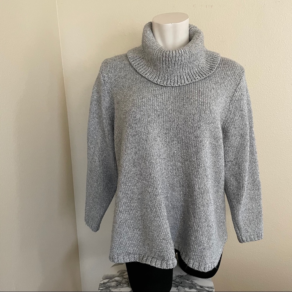 Lane Bryant silver grey cowl neck sweater sz.22/24